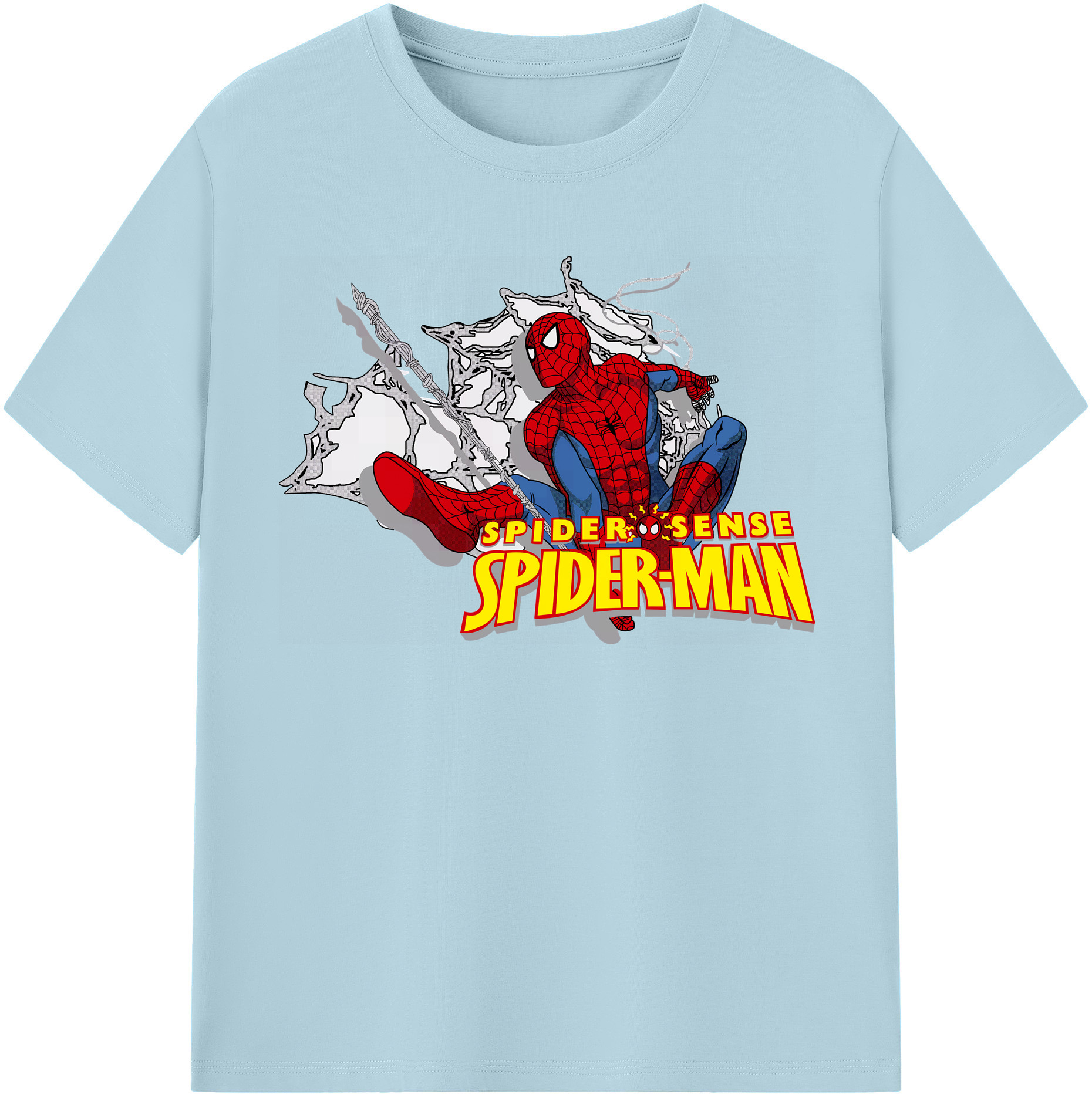 （画像用） Spider Man スパイダーマン 綿100％半袖Tシャツ（フロントプリント）